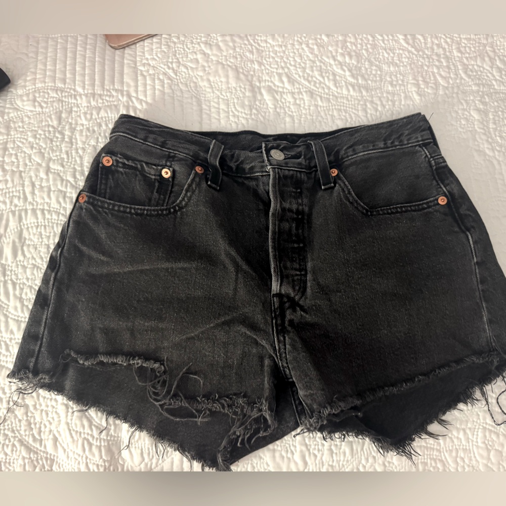 Black Denim Women's Shorts